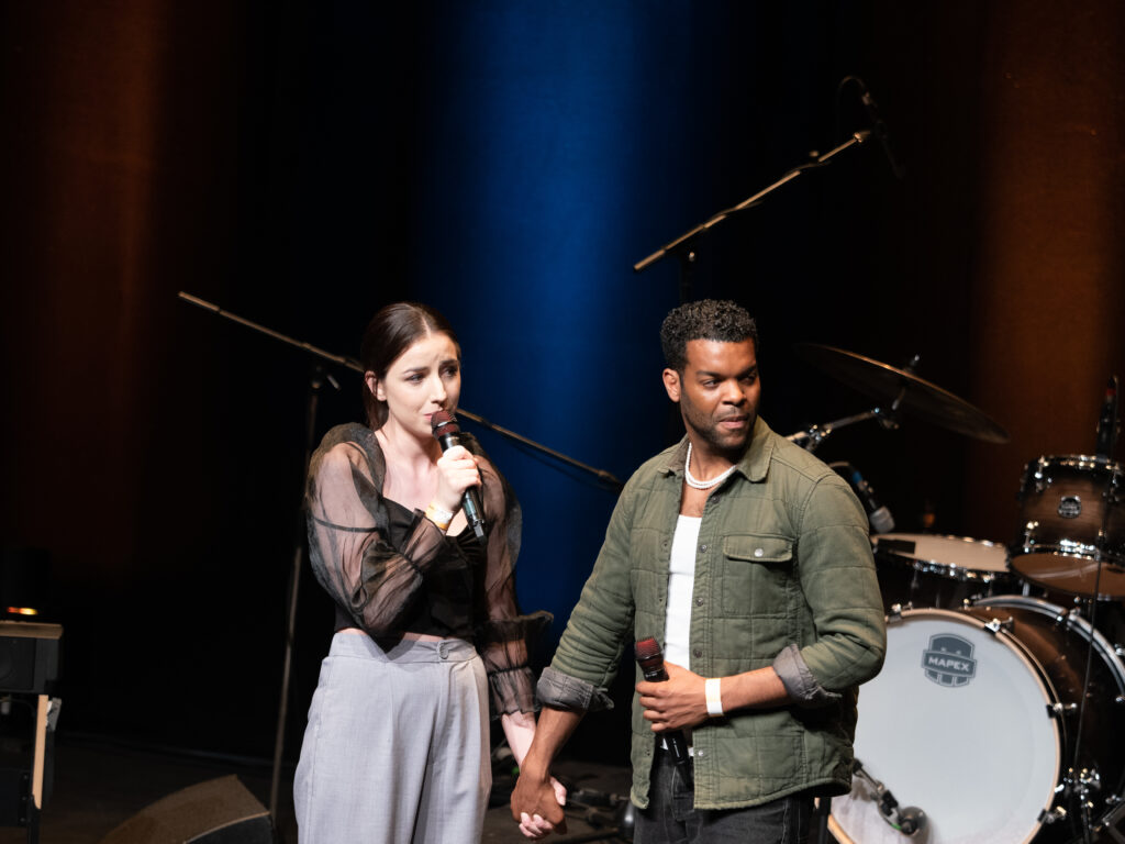 Jay Perry and Molly Lynch performing an extract from Highwayman at BEAM